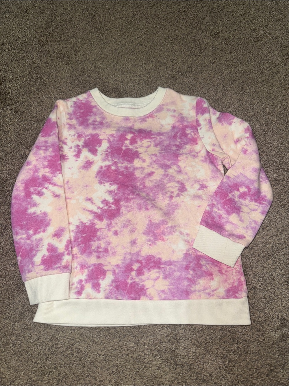 Cat & Jack Kids Tie-Dye Crewneck Sweatshirt - Pink & Cream